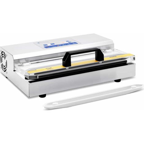 Machine appareil de sous vide alimentaire pro emballeuse petite sous videuse scelleuse professionnelle (vitesse : 16 l/min, sacs : 31 cm, largeur de la soudure : 1,8 x 2 mm) (1/4)