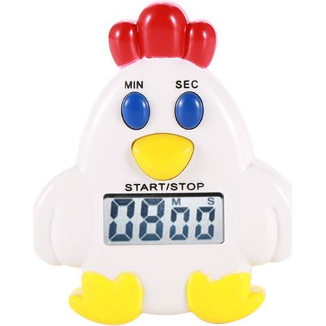 Sugoyi Aimant de minuterie de Cuisson, Dessin animé Mignon LCD électronique Compte à rebours de Cuisine numérique minuterie de Cuisine Aide de Cuisson(Poulet).