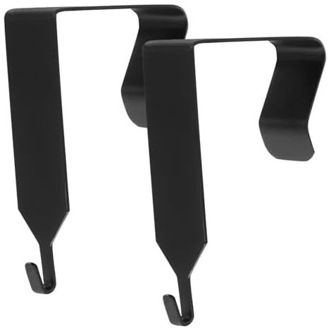 Set di 2 ganci in metallo per porte, senza bisogno di forare, robusti ganci appendiabiti con specchio, asciugamani e borse, resistenti alla corrosione, ideali per l'organizzazione della casa. (1/5)