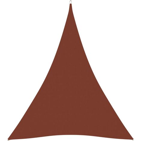 Voile de parasol Tissu Oxford triangulaire 5x7x7 m Terre cuite (1/5)