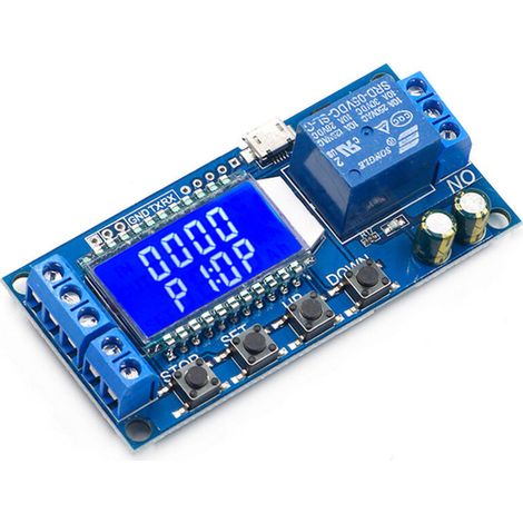 Module Relais Temporisateur avec Affichage LCD - Contrôle Cyclique Automatique - 6-30V DC - 7 Modes Programmables - Temporisation 0.01s à 9999min (1/5)