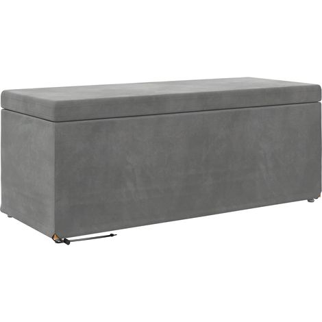Taburete Gris oscuro Terciopelo y Madera Fabricada vidaXL