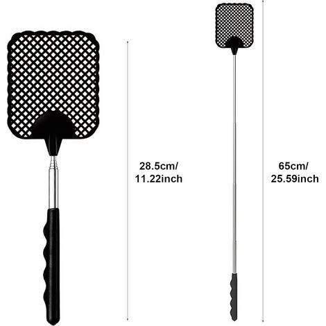 Tapetteé Mouches Extensible - Tapetteé Mouches Télescopique Poignée Résistant Et Robuste (1/5)