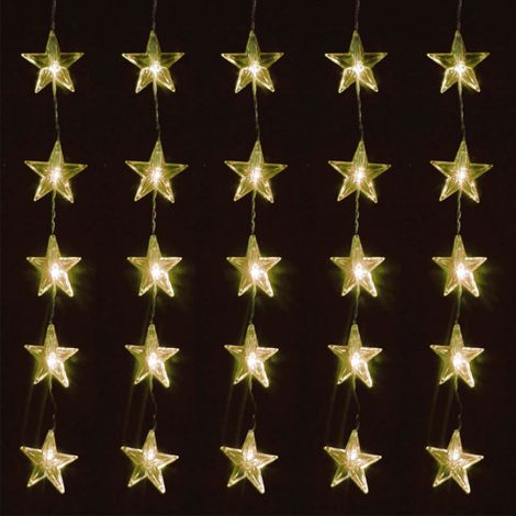 Linder Exclusiv Cortina de luces navideñas Estrellas 80 LED Blanco cálido (1/2)