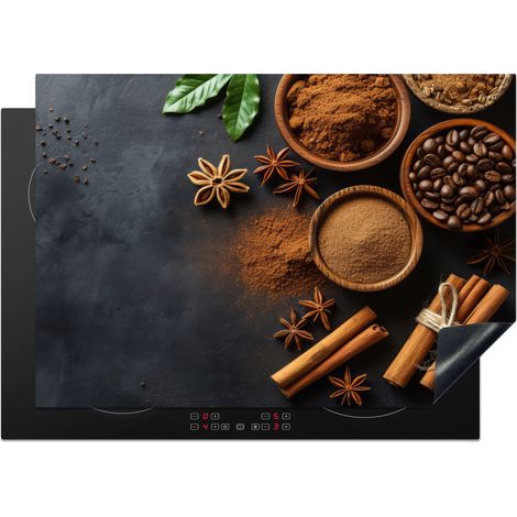 PROTEZIONE PER PIANO COTTURA A INDUZIONE Cannella - Cemento - Caffè - Bastoncini di cannella - Spezie 75x52 (1/5)