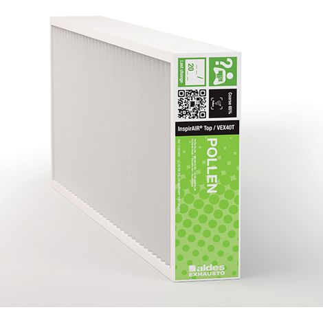 Aldes – Filtre VMC pollen grossier 11023491 – Pour VMC double flux Inspirair Top – Filtration particules fines et COV – Haute qualité (1/2)