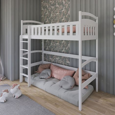 Halbhohes Bett 90x200 inklusive Lattenrost Camille Weiß
