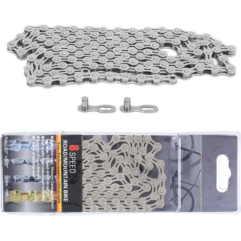Chaine De Velo - 8 Vitesses - 1/2x3/32 Pouces - 116 Maillons - Pour Vtt Et Velo De Route
