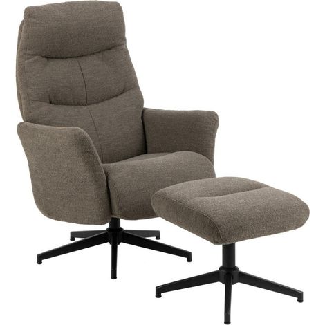 Sillón reclinable Norsica 804, Gris, 112x75x83cm, Tapiz