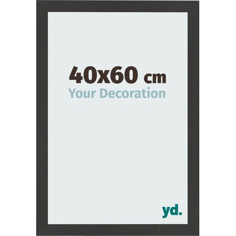 yd. - Cadre photo 40x60 - Noir Grain de Bois - MDF - Bologna (1/5)