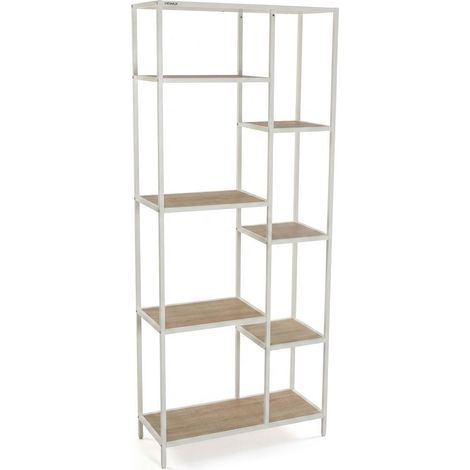 Scaffale Libreria Espositore 8 Ripiani Design Moderno Arredo 178x70x30 cm (1/5)