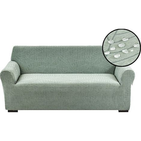 Jacquard-Stretch-Sofabezug (vollständige Abdeckung) – Grasgrün – Passend für Sofas mit einer Länge von 185 bis 230 cm (1/5)