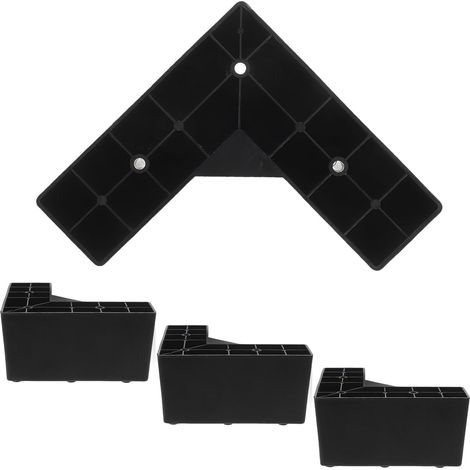 de meubles en plastique 4 pieds noirs en forme de L support (1/5)