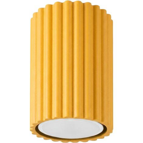 Plafones KARBON amarillo aluminio 1xGU10 6.5cm Sollux (1/2)