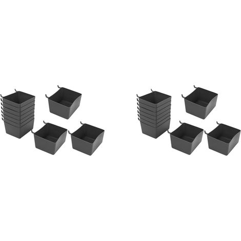 Boîte 20 Pièces En Panneau Perforé, Kit Bac En Panneau Perforé, Organisateur Stockage Panier Panneau Perforé, Pièces D'Accessoires En Panneau Perforé pour L'Organisation D'Outils (1/5)