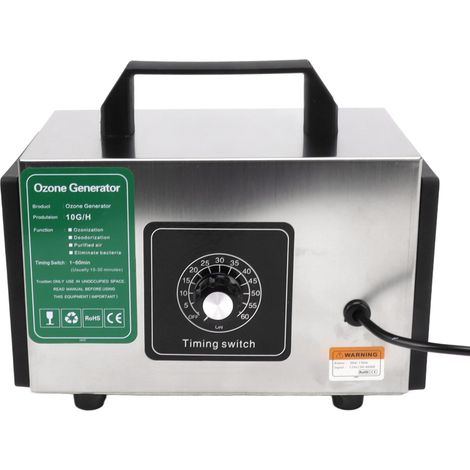 Générateur d'ozone compact 10 g/h, purificateur, désodorisant et ozoniseur pour la maison et la voiture, prise US 110 V, 50 W à 150 W (1/5)
