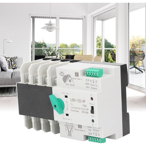 LQQ1-125/4P AC400V Dual-Netzteil mit automatischer Schaltschaltung, schneller Schaltsteuerung, Millisekunden-Schaltung, Modell für 100A-Heimsolaranlagen (1/5)