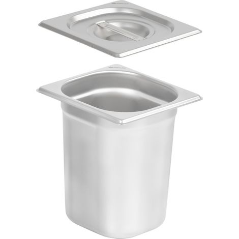 Mahlzeit Bac GN 1/6 avec couvercle  Hauteur 200 mm, différentes tailles disponibles, bac gastronorm