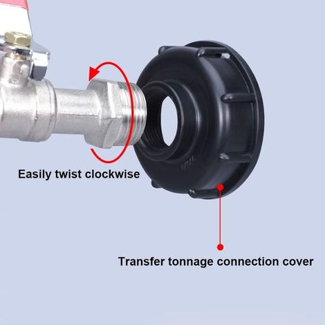 Zubehör für IBC-Container, 1/2"-Wassertankadapter, Wasserhahnanschluss aus Aluminiumlegierung für 1000-Liter-IBC-Badewanne (1/4)