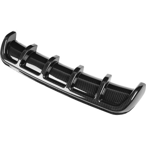 Aileron requin universel noir pour pare-chocs arrière de voiture, diffuseur en fibre de carbone, spoiler de coffre, accessoire auto (1/5)