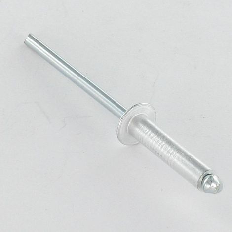 Rivet aveugle Aluminium Tige acier 3X18 Epaisseur de serrage 13 à 15 Tête plate ALX