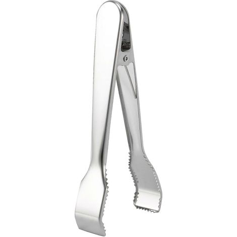 pinces à glaçons en acier inoxydable avec dents de scie pour seau à glace, glaçons, sucre, bar à café et service de nourriture (1/5)
