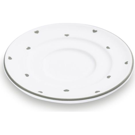 Gmundner Keramik Herzerl Grau, Unterteller Espresso (Ø 11cm)