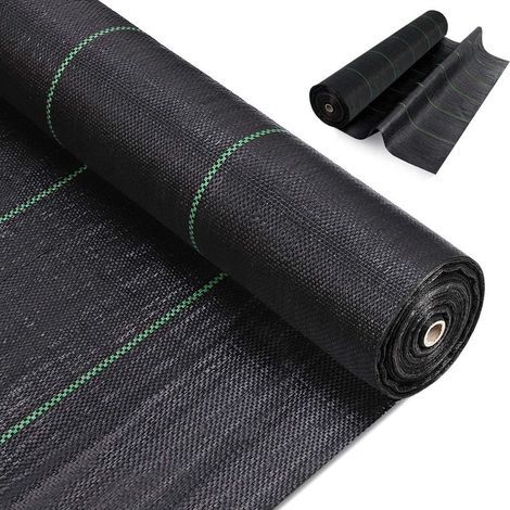 Toiles de Paillage 2m x 10m,Geotextile,de Paillage Bache Geotextile Toile Anti Mauvaises Herbes Tissu Perméable à l'eau, Résiste Rayons UV,Anti Repousse -Bâche Anti Mauvaise Herbe (1/5)