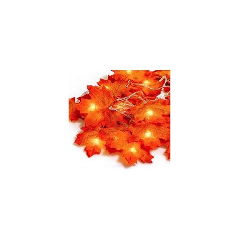Autumn Garland, Autumn Decoration, 20 String Lights, Autumn Leaf Garland, Halloween Christmas Decoration, Thanksgiving Decoration, Wall Decoration (1/5)