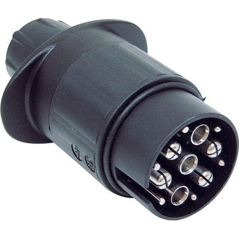 Maxter – Fiche électrique 6 ronds – 7 plots à vis avec joint d'étanchéité – Corps vissé pour multi-connexions – Accessoire essentiel (1/2)