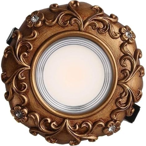 EASYCOMFORT Spot Led Encastrable 3W Résine de bronze classique DIRIGÉ Spot de plafond encastré American Antique (1/4)