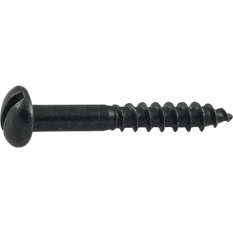 Zier-Holzschraube ø 3 x 15 mm, Flachkopf, Schmiedeeisen verzinkt patiniert