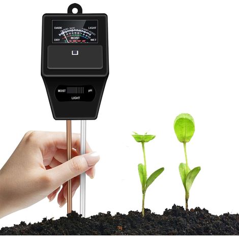 Testeur de Sol, 3 en 1 Soil Tester Kit avec Test de pH, Lumière & d'Humidité, Humidimètre de Sol pour Plantes d'Intérieur d'Extérieur, Jardin, Ferme… (1/5)