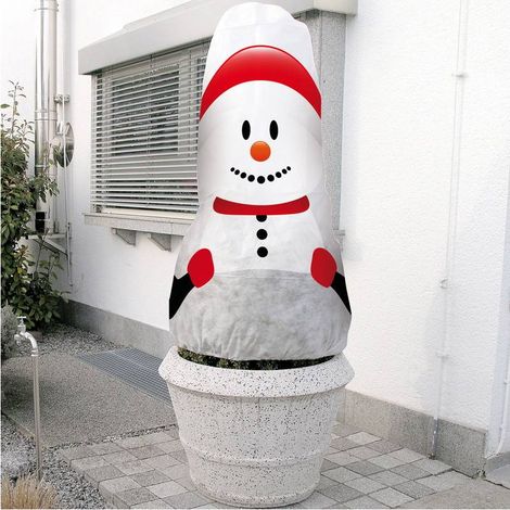 Housse d'hivernage décorative Bonhomme de neige 130x160cm (1/2)