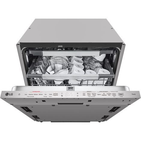LG QuadWash DB597TXS Lavastoviglie a scomparsa totale Serie 5 Classe A -20 14 coperti Vapore Noble Steel (1/5)