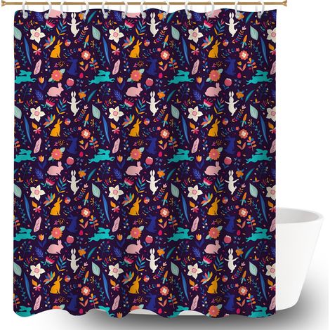 Kit rideau de douche en polyester 180x180 original bâche polyester douche pour maison de vacances au bord de la mer (1/5)