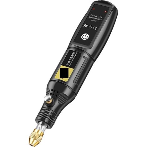 Perceuse électrique sans Fil, kit de Gravure USB, Outil Rotatif de Polissage et de meulage for Le Travail du Bois et la Sculpture du Jade, Mini perceuse portative(Set1) (1/5)