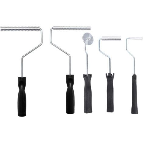 BUNTHAUS Kit de 5 rouleaux de stratification en fibre de verre avec tête en aluminium et palette à bulles pour la réparation de moules, de résines composites, de baignoires et de bateaux (1/5)