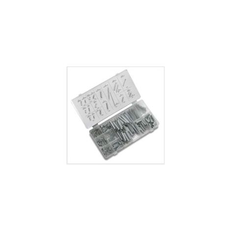 Assortimento di molle di compressione ed estensione con scatola di stoccaggio, kit di molle in metallo, molle di tensione e pressione, 200 pezzi - Crezuo
