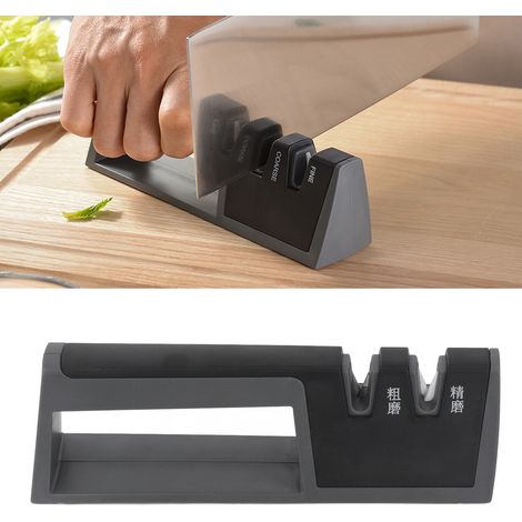 Affûteur de couteaux ménager en deux étapes, outil multifonctionnel pour affûter les couteaux de cuisine et autres ustensiles de cuisine. (1/5)