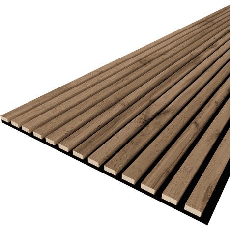 PANNELLO FONOASSORBENTE A DOGHE 'BELLA PRO' colore noce chiaro 2 PZ