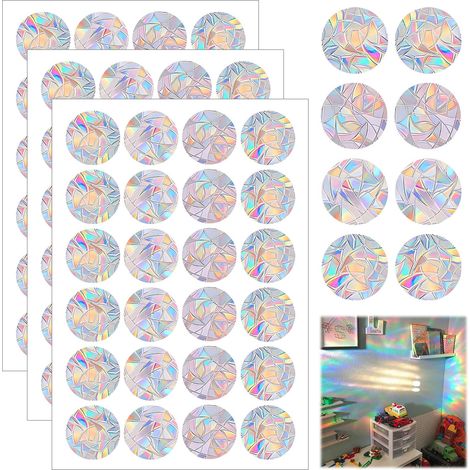 72 Pièces Suncatcher Sticker,Rainbow Prism Autocollant En Verre,Suncatcher Sticker Fenetre,Stickers Fenetre avec Effet Prisme per Chambre à Coucher,Salon,Fenêtres De Balcon,Vitrines,Portes Vitrées (1/5)