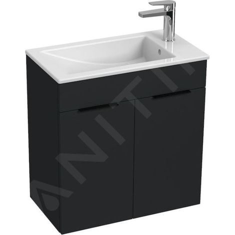 Jika Cube - Meuble avec lavabo 61x34x61 cm, anthracite mat H4536311763521 (1/2)