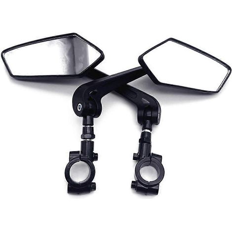 Rétroviseurs Moto 22mm 7/8" pour Guidon Scooter, ATV - Miroir Convexe Arrière pour Motocyclette, Compatible Poignées 22mm, Vision Large et Sécurisée. (1/4)