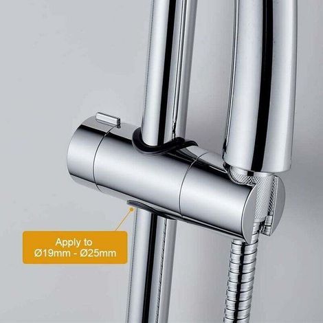 Bathroom Shower Head Holder, Adjustable Shower Head Clamp, Chrome