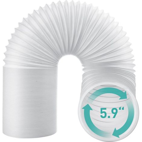 Tuyau d'évacuation climatiseur portable,conduit de ventilation,pièce de rechange tube d'évacuation de filetage dans le sens des aiguilles d'une montre (1/5)