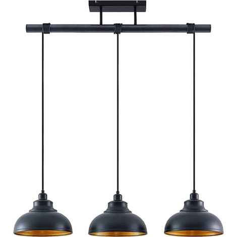 [GEBRAUCHT] Lindby Emna Pendelleuchte Deckenlampe Hängeleuchte E27 Dreiflammig Schwarz G511 B-Ware