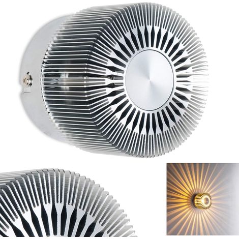 Applique Murale - Spot Murale Métal Nickel Mat - Design Fleur - Compatible LED G9 - 1 Douille - 28 W Max