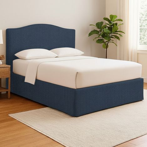 Cama Doble Morley, Desenfundable, Hecha en Italia, azul (1/4)