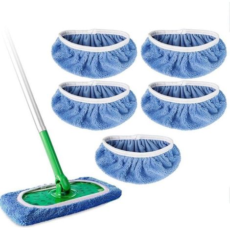 Compatible avec le balai Swiffer - Lot de 5 - Bleu, 25,4 x 11,5 cm (pour balai Swiffer) (1/5)